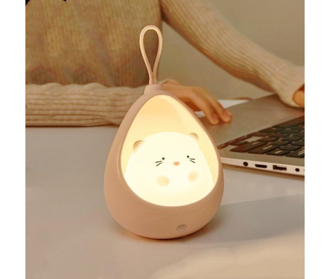 Lampa de Veghe, Flippy, Portabila, cu 2 Moduri de Functionare, Silicon Non-Toxic, Reincarcabila USB, Senzor Miscare, Model Pisica, Alb Lampa de Veghe, Flippy, Portabila, cu 2 Moduri de Functionare, Silicon Non-Toxic, Reincarcabila USB, Senzor Miscare, Model Pisica, Alb