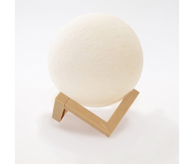 Lampa de veghe luna 3D Moon Light, lumina LED alb cald, alimentare baterii, fara acumulator, stand din plastic inclus, ø 10 cm, Flippy Lampa de veghe luna 3D Moon Light, lumina LED alb cald, alimentare baterii, fara acumulator, stand din plastic inclus, ø 10 cm, Flippy
