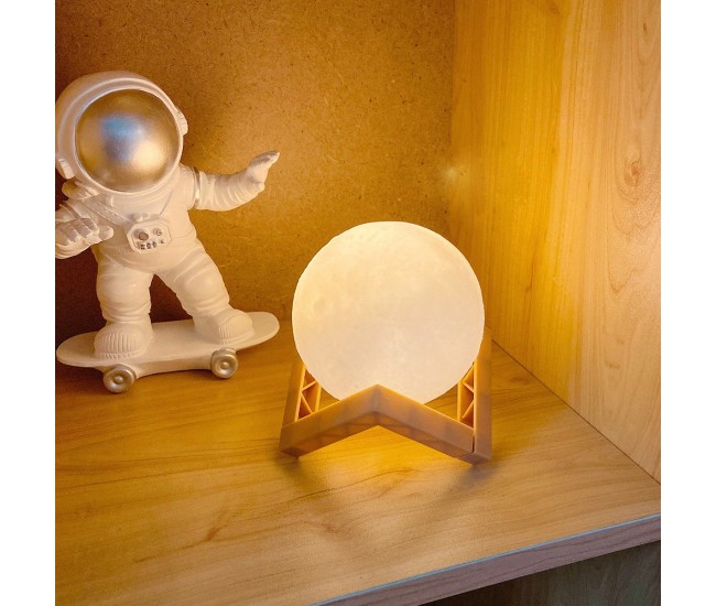 Lampa de veghe luna 3D Moon Light, lumina LED alb cald, alimentare baterii, fara acumulator, stand din plastic inclus, ø 10 cm, Flippy Lampa de veghe luna 3D Moon Light, lumina LED alb cald, alimentare baterii, fara acumulator, stand din plastic inclus, ø 10 cm, Flippy