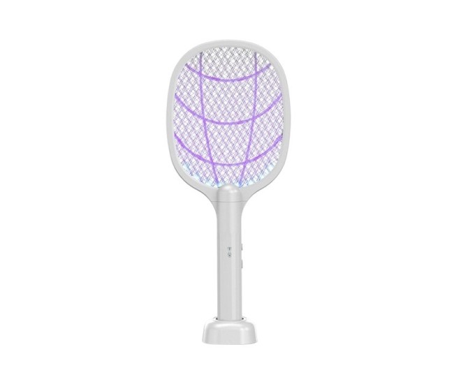 Lampa Electrica Impotriva Tantarilor, Flippy, 42.5 x 18 x 7.5 cm, Reincarcabila cu Cablu USB Inclus, Plasa din Aluminum, Alb