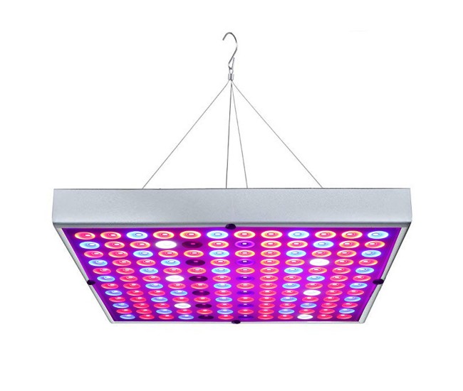 Lampa LED 45W Flippy, pentru cresterea plantelor in interior, 225 de leduri, 165 leduri rosii, 60 albastre, 30 x 30 cm, multicolor Lampa LED 45W Flippy, pentru cresterea plantelor in interior, 225 de leduri, 165 leduri rosii, 60 albastre, 30 x 30 cm, multicolor