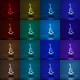 Lampa LED decorativa, Flippy, 3D, Chitara, din material acril si lumina multicolora, alb