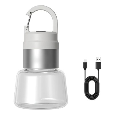 Lampa Portabila, Flippy, de Voiaj/Camping, Incarcare USB, IPX5, LED RGB, din ABS, 300 mAh, 10 x 5.5 x 5.5 cm, Alb Lampa Portabila, Flippy, de Voiaj/Camping, Incarcare USB, IPX5, LED RGB, din ABS, 300 mAh, 10 x 5.5 x 5.5 cm, Alb