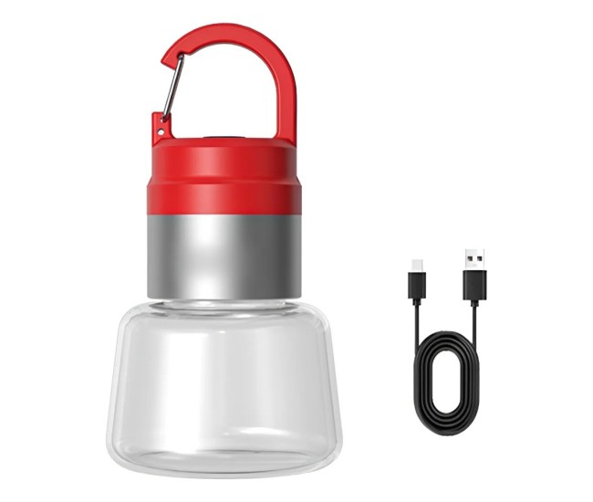 Lampa Portabila, Flippy, de Voiaj/Camping, Incarcare USB, IPX5, LED RGB, din ABS, 300 mAh, 10 x 5.5 x 5.5 cm, Rosu Lampa Portabila, Flippy, de Voiaj/Camping, Incarcare USB, IPX5, LED RGB, din ABS, 300 mAh, 10 x 5.5 x 5.5 cm, Rosu