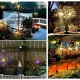 Lampa Solara, Flippy, Decor Gradina, Model Fireworks/Artificii, din Sarma de Cupru, 120 LED-uri, 55W, 90 cm, Alb Rece