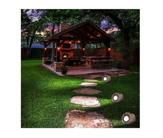 Lampa solara LED decorativa pentru gradina Flippy, imitatie piatra, lumina puternica 4 LED-uri, 12 x 15 cm, material ABS, baterie Ni-MH, 600 mAh, panou solar 2V, lumina alb rece, gri Lampa solara LED decorativa pentru gradina Flippy, imitatie piatra, lumina puternica 4 LED-uri, 12 x 15 cm, material ABS, baterie Ni-MH, 600 mAh, panou solar 2V, lumina alb rece, gri