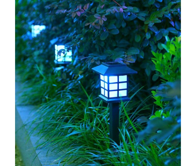 Lampa solara Led pentru gradina, Tip felinar, Flippy, Albastru Lampa solara Led pentru gradina, Tip felinar, Flippy, Albastru