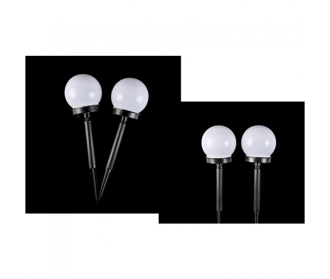Set 2 lampa solara LED, Sferica, Tip Glob Flippy, Diametru 10 cm, Multicolor Set 2 lampa solara LED, Sferica, Tip Glob Flippy, Diametru 10 cm, Multicolor