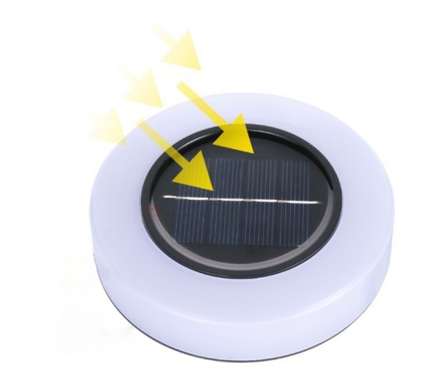 Lampa solara LED, sub forma de cerc, pentru gazon sau gradina, Rezistenta la apa, Flippy, Alb cald Lampa solara LED, sub forma de cerc, pentru gazon sau gradina, Rezistenta la apa, Flippy, Alb cald