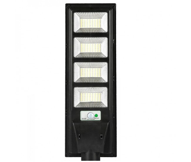 Lampa solara stradala Flippy, cu telecomanda, senzor de miscare si lumina, suport prindere, 192 LED-uri, IP65, ABS, 8AH, 200W, temperatura culoare 6500K, 58.6x18.8x5 cm, autonomie 10-12 ore, negru Lampa solara stradala Flippy, cu telecomanda, senzor de miscare si lumina, suport prindere, 192 LED-uri, IP65, ABS, 8AH, 200W, temperatura culoare 6500K, 58.6x18.8x5 cm, autonomie 10-12 ore, negru