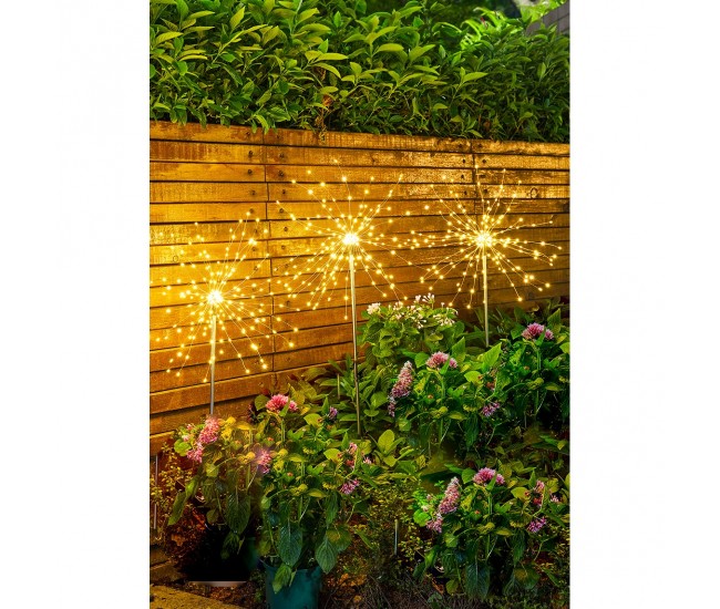 Lampa solara sub forma de artificii, 120 LED-uri, alb cald, Flippy Lampa solara sub forma de artificii, 120 LED-uri, alb cald, Flippy
