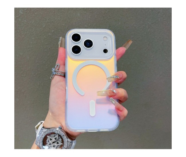 Husa Telefon, Flippy, Compatibila iPhone 17 Pro Max, Model Cameleon, Magsafe, Schimbare Gradient de Culoare din Unghiuri Diferite, Multicolor Husa Telefon, Flippy, Compatibila iPhone 17 Pro Max, Model Cameleon, Magsafe, Schimbare Gradient de Culoare din Unghiuri Diferite, Multicolor