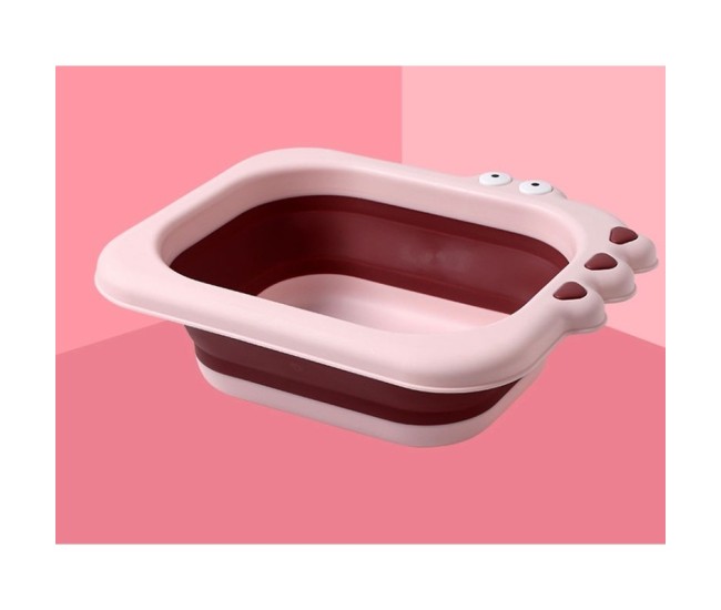 Lavoar Pliabil, Flippy, pentru Copii, din PP/TPE, Portabil, Model Crocodil, 30x24.5x9 cm, Roz Lavoar Pliabil, Flippy, pentru Copii, din PP/TPE, Portabil, Model Crocodil, 30x24.5x9 cm, Roz
