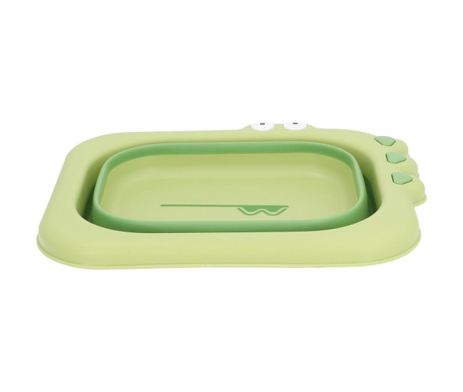 Lavoar Pliabil, Flippy, pentru Copii, din PP/TPE, Portabil, Model Crocodil, 30x24.5x9 cm, Verde Lavoar Pliabil, Flippy, pentru Copii, din PP/TPE, Portabil, Model Crocodil, 30x24.5x9 cm, Verde