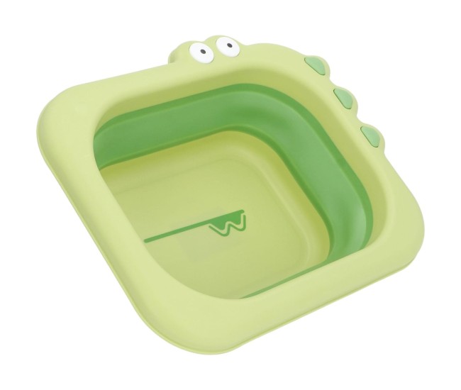 Lavoar Pliabil, Flippy, pentru Copii, din PP/TPE, Portabil, Model Crocodil, 30x24.5x9 cm, Verde Lavoar Pliabil, Flippy, pentru Copii, din PP/TPE, Portabil, Model Crocodil, 30x24.5x9 cm, Verde