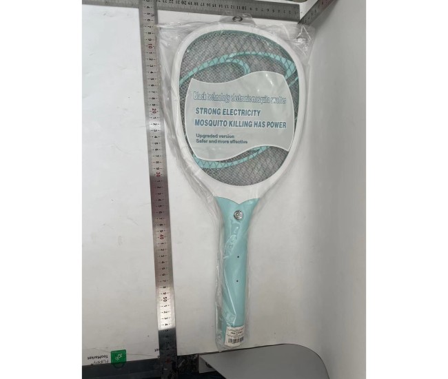 Paleta Electrica pentru Tantari, Muste sau Insecte LED, Flippy, Reincarcabila, Incarcare USB, Plastic, Casa si Gradina, Anti-insecte, Alb-Albastru