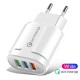 Incarcator Rapid QC3.0, Flippy, 3 Porturi USB, 2.1A, 18W, din ABS, Protectie Supraincalzire, Gama Macarons, Alb Incarcator Rapid QC3.0, Flippy, 3 Porturi USB, 2.1A, 18W, din ABS, Protectie Supraincalzire, Gama Macarons, Alb