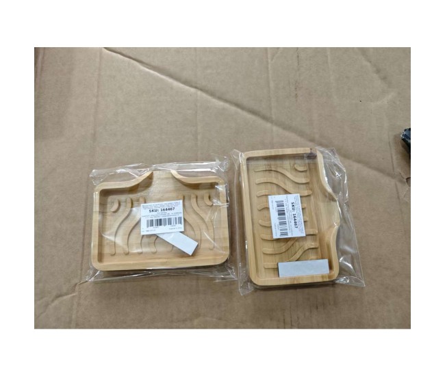 Savoniera din Lemn, Flippy, Sistem de Scurgere a Apei, 12.8 x 1.6 x 9.8 cm, Natur Savoniera din Lemn, Flippy, Sistem de Scurgere a Apei, 12.8 x 1.6 x 9.8 cm, Natur