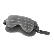 Masca de dormit, Flippy, 2 in 1, cu Tetiera, din Particule de Spuma si Bumbac, Gri Inchis Masca de dormit, Flippy, 2 in 1, cu Tetiera, din Particule de Spuma si Bumbac, Gri Inchis