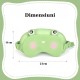 Masca de dormit, Flippy, 2 in 1, cu Tetiera, din Particule de Spuma si Bumbac, Model Broasca ,Verde