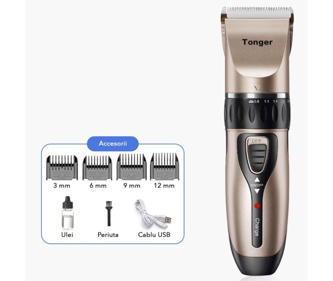 Masina De Tuns Bebelusi si Copii, Flippy, Lame Cermice si Inox, Fara Fir, Functie Anti Taiere, Silentios, 50 W, 4 Accesorii, Incarcator USB, Gold Negru Masina De Tuns Bebelusi si Copii, Flippy, Lame Cermice si Inox, Fara Fir, Functie Anti Taiere, Silentios, 50 W, 4 Accesorii, Incarcator USB, Gold Negru