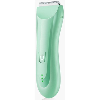 Masina De Tuns Bebelusi si Copii, Flippy, Lame Cermice si Inox, Fara Fir, Functie Anti Taiere, Silentios, 50 W, Rezistent la Apa, 2 Accesorii, Incarcator USB, Verde deschis