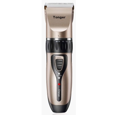 Masina De Tuns Bebelusi si Copii, Flippy, Lame Cermice si Inox, Fara Fir, Functie Anti Taiere, Silentios, 50 W, 4 Accesorii, Incarcator USB, Gold Negru