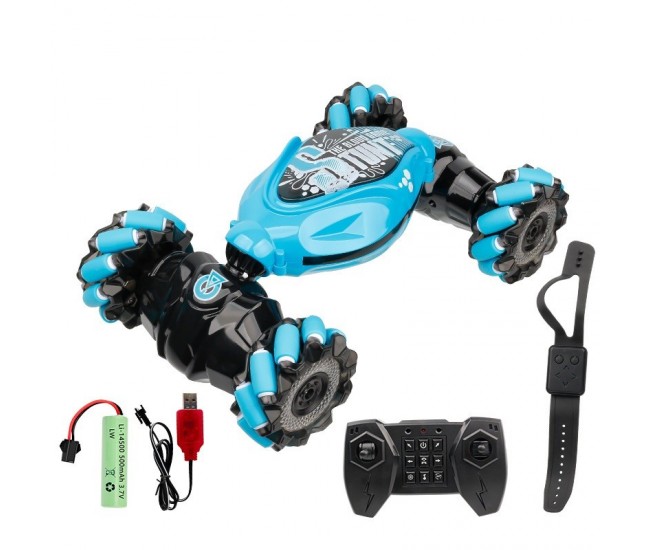 Masinuta pentru Copii, Flippy, Control Telecomanda 2.4G + Telecomanda Gestuala, Lumini si Muzica, Albastru Masinuta pentru Copii, Flippy, Control Telecomanda 2.4G + Telecomanda Gestuala, Lumini si Muzica, Albastru
