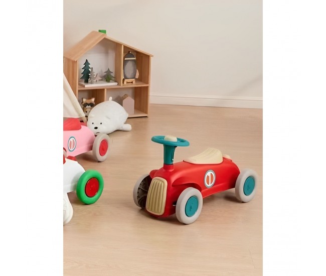 Masinuta Ride-On Flippy, cu Sistem Anti-Rasturnare, Claxon pe Volan, 1-6 Ani, 60 x 28 x 34 cm, Rosu-Crem Masinuta Ride-On Flippy, cu Sistem Anti-Rasturnare, Claxon pe Volan, 1-6 Ani, 60 x 28 x 34 cm, Rosu-Crem