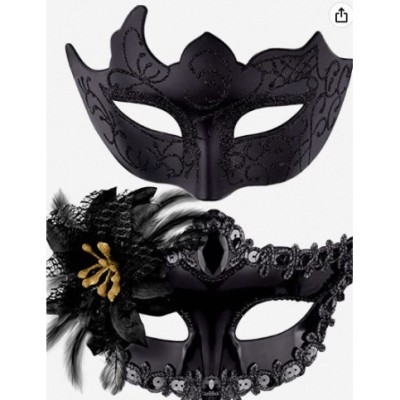 Set 2 Masti de Cuplu, Flippy, pentru Carnaval, Bal Mascat, Marime Universala, Model Floare Laterala si Margele, Model Clasic, Negru texturat Set 2 Masti de Cuplu, Flippy, pentru Carnaval, Bal Mascat, Marime Universala, Model Floare Laterala si Margele, Model Clasic, Negru texturat