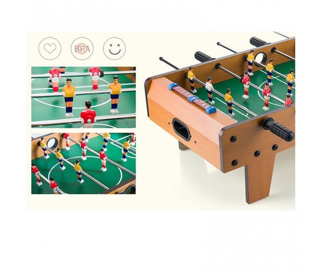 Mini Masa de Fotbal cu Teren si 18 Jucatori Flippy, 6 Manere, cu Tablou pentru Scor, din Metal, Lemn si ABS, 50 x 25 x 16 cm, cu Picioruse, pentru copii/adulti Mini Masa de Fotbal cu Teren si 18 Jucatori Flippy, 6 Manere, cu Tablou pentru Scor, din Metal, Lemn si ABS, 50 x 25 x 16 cm, cu Picioruse, pentru copii/adulti