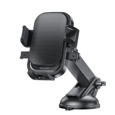 Suport Multifunctional pentru Telefon, Flippy, Car Holder, Suport Rotativ pentru Telefon cu Ventuza si Prindere pe Parbriz sauu Bord, 19 x 10 x 9 cm, Negru 