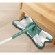 Mop Plat cu Laveta din Microfibra, Flippy, Pentru Uz Casnic, Sistem de Stoarcere X, Tija Telescopica 140 cm, Rotire 360°,38 x 140 cm, Verde