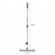 Mop Plat cu Laveta din Microfibra, Flippy, Pentru Uz Casnic, cu 2 Lavete Incluse, Sistem de Stoarcere, Tija Telescopica 130 cm, Rotire 360°, 42 x 130 cm, Rosu