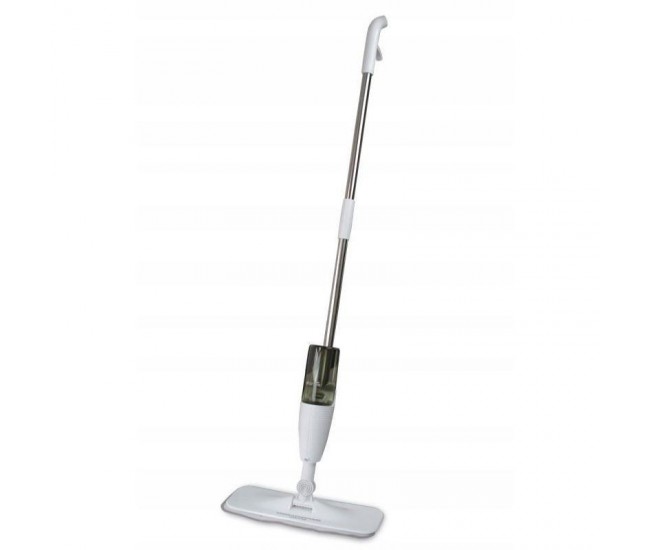 Mop plat, Flippy, cu pulverizator, pentru uz casnic, plastic, rezerva de mop din microfibra, 125x40 cm, Alb/Negru Mop plat, Flippy, cu pulverizator, pentru uz casnic, plastic, rezerva de mop din microfibra, 125x40 cm, Alb/Negru