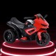 Motocicletă Electrică cu 3 Roti, Flippy, Acumulator Încarcare, Anti-Rasturnare, Lumini, Sunete, Off-Road, Baterie 6V 4.5Ah, Telecomanda, 66x34x43cm, Rosu