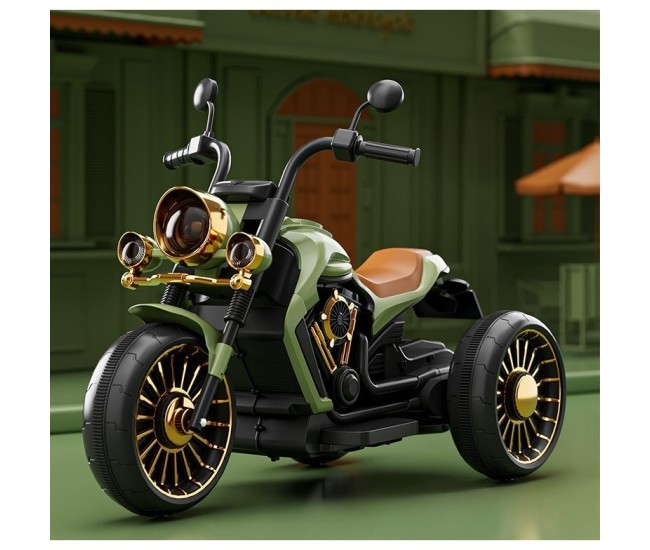 Tricicleta Electrica pentru Copii, Flippy, cu 2 Acumulatoare 380*2, 6V 4.5, Telecomanda, Bluetooth, Sistem Anti-Rasturnare, Sistem de Lumini si Sunet, 6-8 Ani, 93 x 48 x 63 cm, Verde Negru Tricicleta Electrica pentru Copii, Flippy, cu 2 Acumulatoare 380*2, 6V 4.5, Telecomanda, Bluetooth, Sistem Anti-Rasturnare, Sistem de Lumini si Sunet, 6-8 Ani, 93 x 48 x 63 cm, Verde Negru