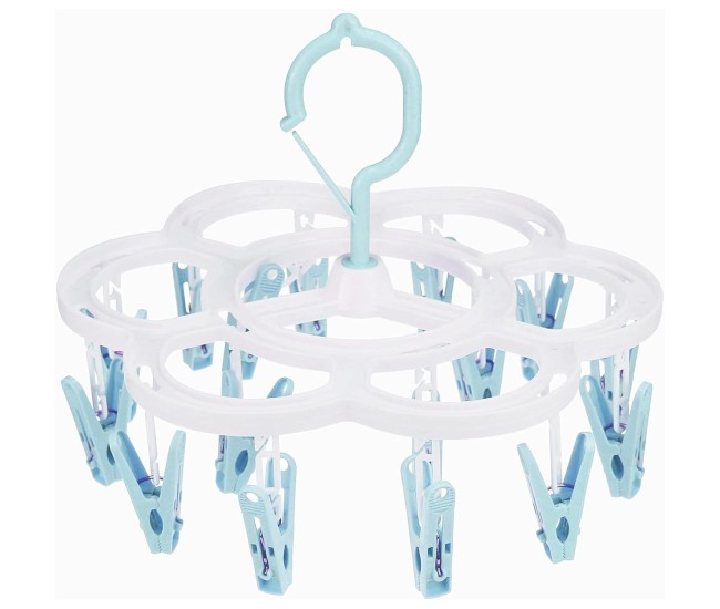 Uscator de Rufe Suspendat Flippy, cu 16 Carlige, Rotire 360 Grade, Mateiral Plastic, Usor de Depozitat, Multifunctional, 26 x 21 cm, Albastru Uscator de Rufe Suspendat Flippy, cu 16 Carlige, Rotire 360 Grade, Mateiral Plastic, Usor de Depozitat, Multifunctional, 26 x 21 cm, Albastru