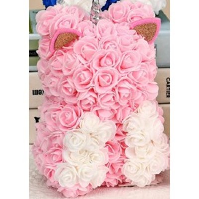 Unicorn din flori, Trandafiri de spuma, roz, 17x17x23 cm, Cutie 19x19x28 cm Unicorn din flori, Trandafiri de spuma, roz, 17x17x23 cm, Cutie 19x19x28 cm