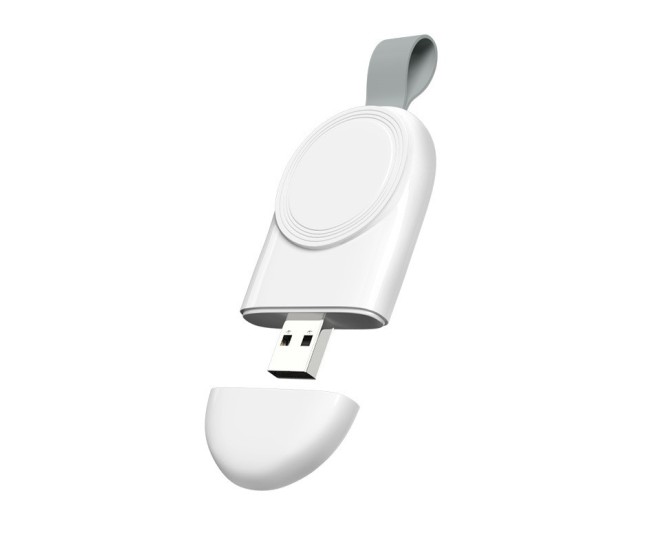 Incarcator Wireless pentru Smart Watch, Flippy, Compatibil cu Apple iWatch 1/9, Magnetic, Interfata Port USB-A, Fara Cablu direct in Statie sau Calculator, Negru