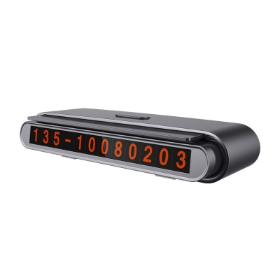 Suport Numar de Telefon pentru Parcare Auto, Flippy, Suport pentru Numarul detelefon, Banda glisanta pentru Ascundere, Banda Adeziva Inclusa, 120 x 48 x 24 mm, Cifre Rosii, Negru