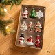 Set 9 Decoratiuni de Craciun, Flippy, pentru Brad, 5 cm, din Sticla, 22 x 12.5 x 4.2 cm, Multicolor