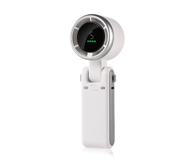 Mini Ventilator Portabil, Flippy, 5 Trepte de Viteza, Afisaj Digital, Incarcare USB, 5V, 2A, 5.95 x 5.2 x 17.2 cm, Alb Mini Ventilator Portabil, Flippy, 5 Trepte de Viteza, Afisaj Digital, Incarcare USB, 5V, 2A, 5.95 x 5.2 x 17.2 cm, Alb