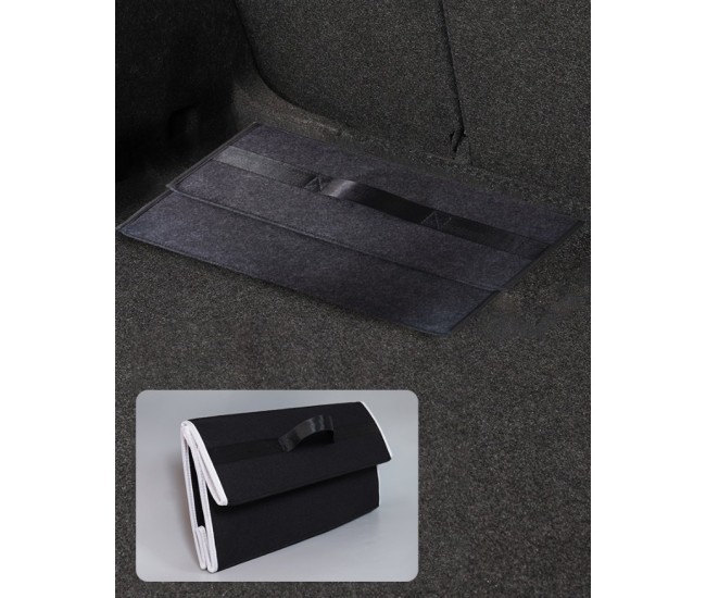 Organizator Portbagaj Auto Pliabil, Flippy, Cutie Depozitare Multifunctionala, Material Textil Non Woven, 50 x 17 x 24 cm, Negru