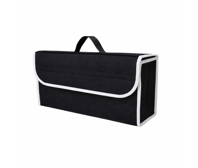 Organizator Portbagaj Auto Pliabil, Flippy, Cutie Depozitare Multifunctionala, Material Textil Non Woven, 50 x 17 x 24 cm, Negru