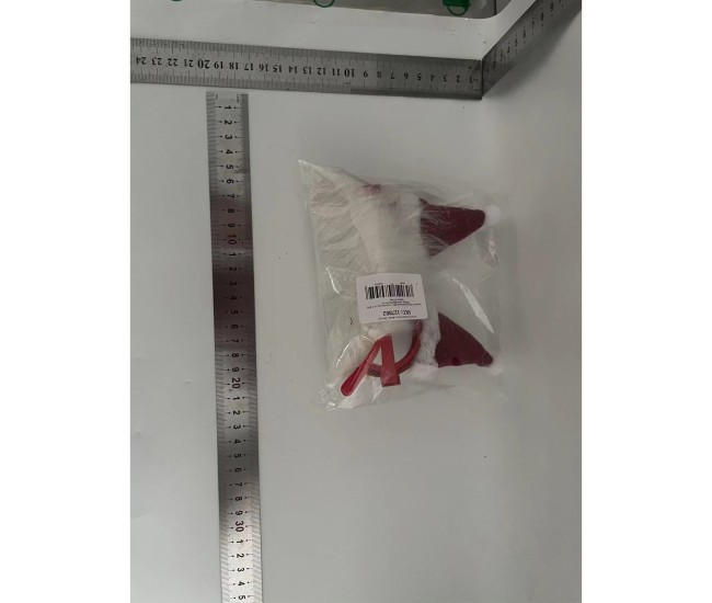 Ochelari de Craciun, Flippy, cu Nas si Barba, Model Mos Craciun, 24x14cm, Rosu