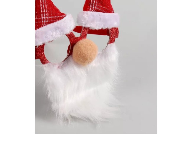 Ochelari de Craciun, Flippy, cu Nas si Barba, Model Mos Craciun, 24x14cm, Rosu