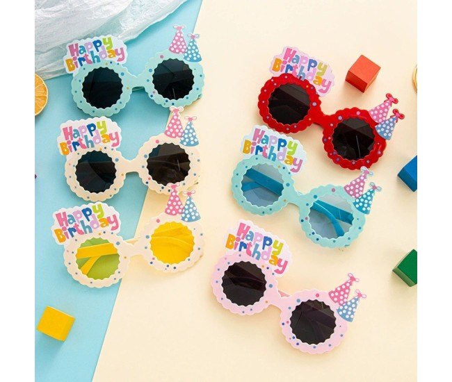 Ochelari Decorativi, Flippy, pentru Petrecere, din ABS, Unisex, Model Happy Birthday, 13.5 x 8.5 cm, Roz Ochelari Decorativi, Flippy, pentru Petrecere, din ABS, Unisex, Model Happy Birthday, 13.5 x 8.5 cm, Roz