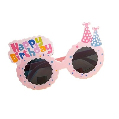 Ochelari Decorativi, Flippy, pentru Petrecere, din ABS, Unisex, Model Happy Birthday, 13.5 x 8.5 cm, Roz Ochelari Decorativi, Flippy, pentru Petrecere, din ABS, Unisex, Model Happy Birthday, 13.5 x 8.5 cm, Roz
