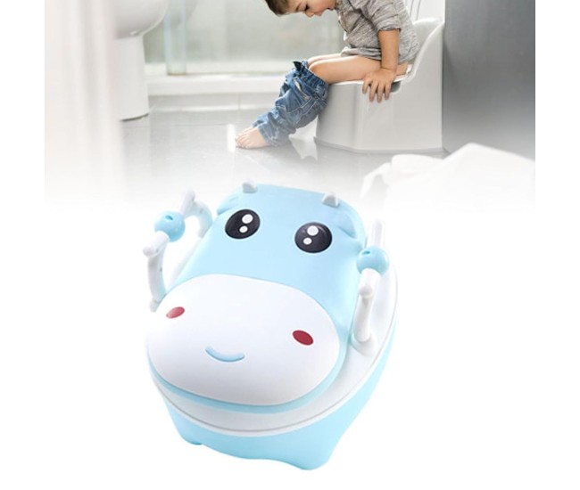 Olita pentru Copii, Flippy, +1an, Portabila, Design Vacuta cu Capac, Model Prietenos, Non-Toxic, cu Manere, Compartiment Detasabil, Perie Inclusa, Usor de Curatat, Albastru Olita pentru Copii, Flippy, +1an, Portabila, Design Vacuta cu Capac, Model Prietenos, Non-Toxic, cu Manere, Compartiment Detasabil, Perie Inclusa, Usor de Curatat, Albastru